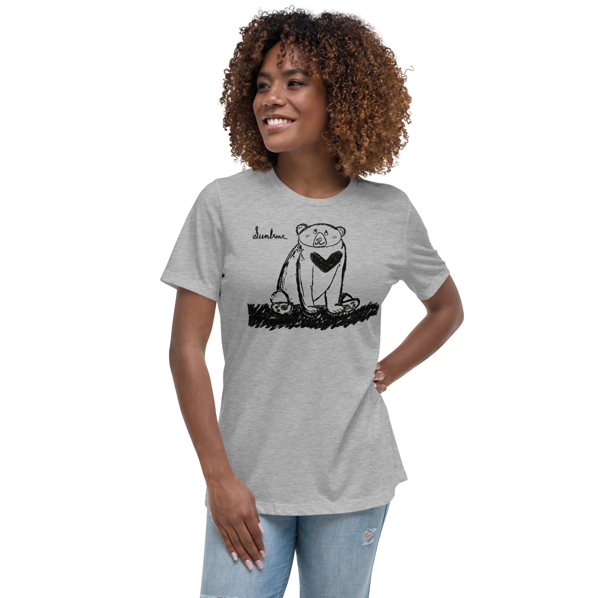 Women's Relaxed T-Shirt Large Bear with Text - Image 2