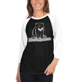3/4 Sleeve Raglan Shirt Large Bear