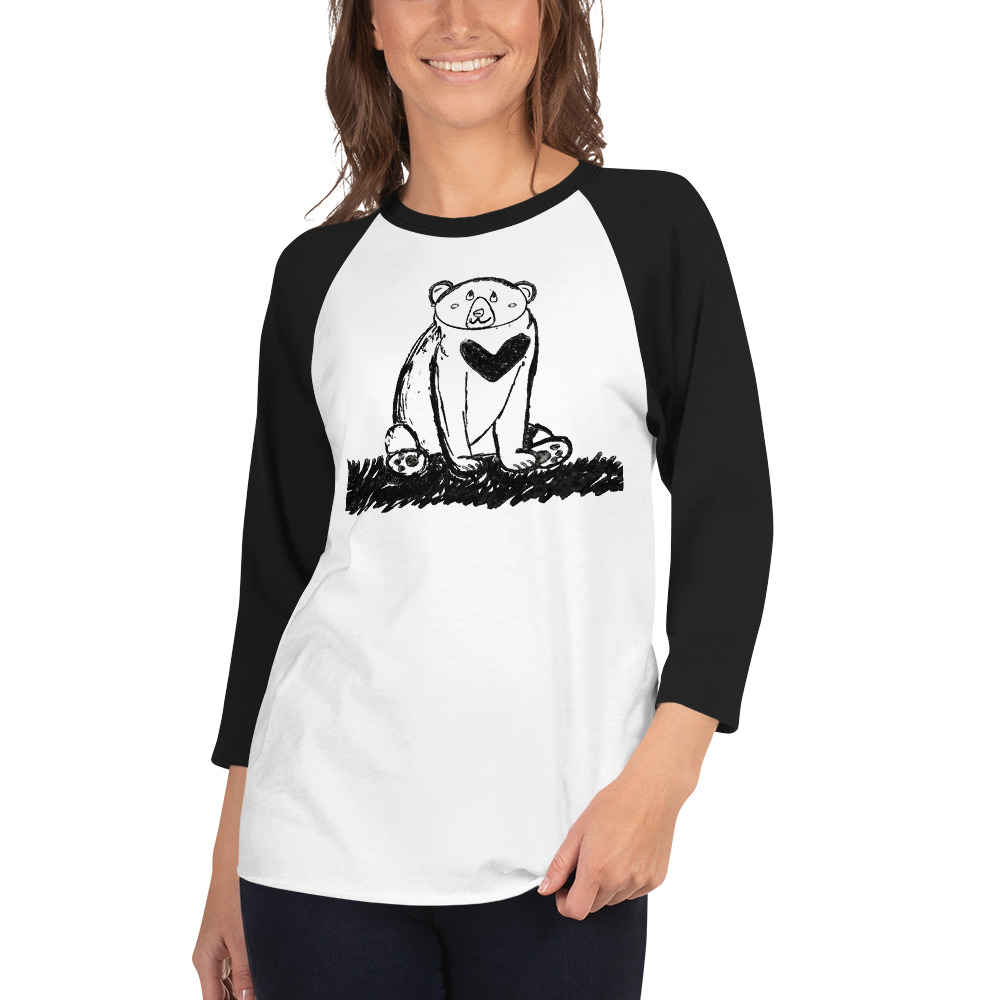 3/4 Sleeve Raglan Shirt Large Bear - Image 6